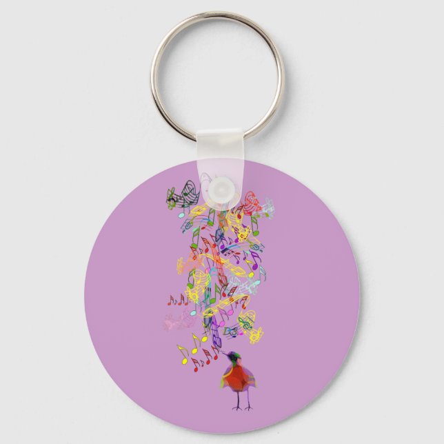 Bird Singing Nyckelring (Framsida)