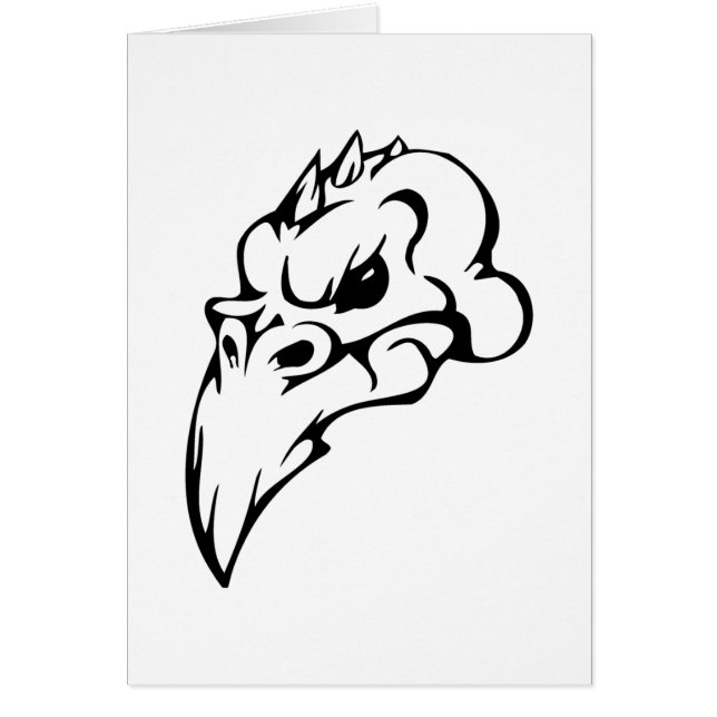 Bird Skull Hälsningskort (Framsidan)