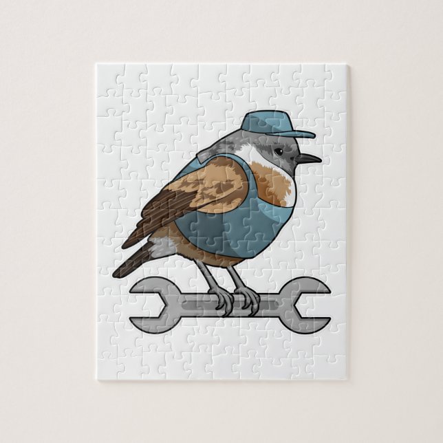 Bird som Carteur med Wrench Pussel (Vertikal)