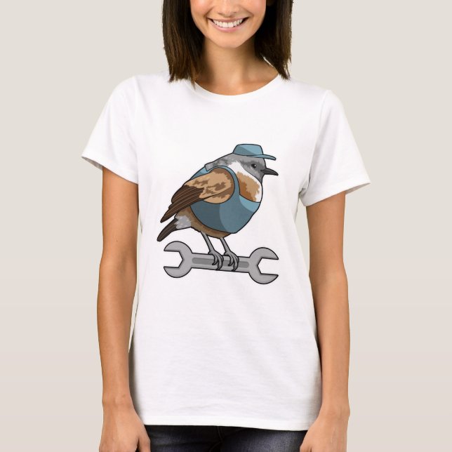 Bird som Carteur med Wrench T Shirt (Framsida)
