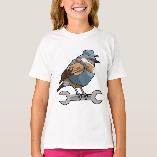 Bird som Carteur med Wrench T Shirt (Framsida)