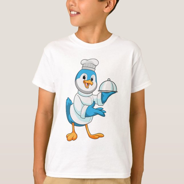 Bird som Cook med Platter T Shirt (Framsida)