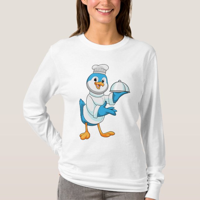 Bird som Cook med Platter T Shirt (Framsida)