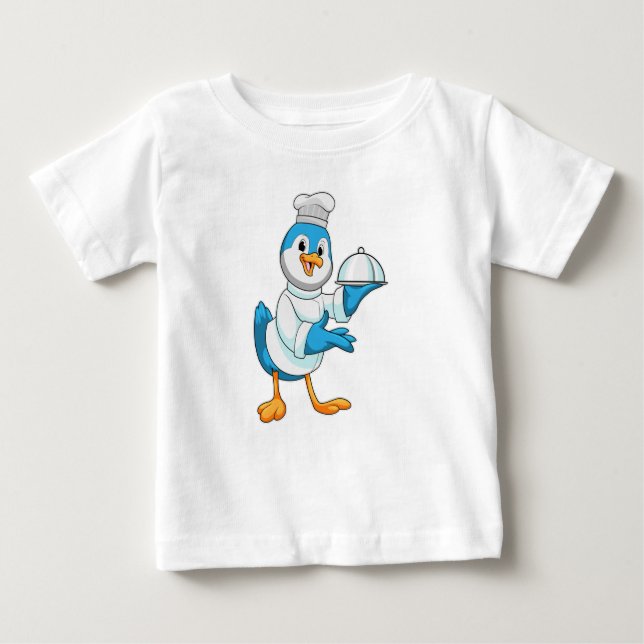 Bird som Cook med Platter T Shirt (Framsida)