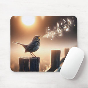 Bird som sjunger A Sång på en fästpunkt Musmatta