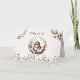 Bird Spring Thinking Of You Helgkort