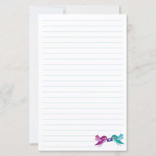 Bird Stationery | Cute-fåglar med post (Framsida)