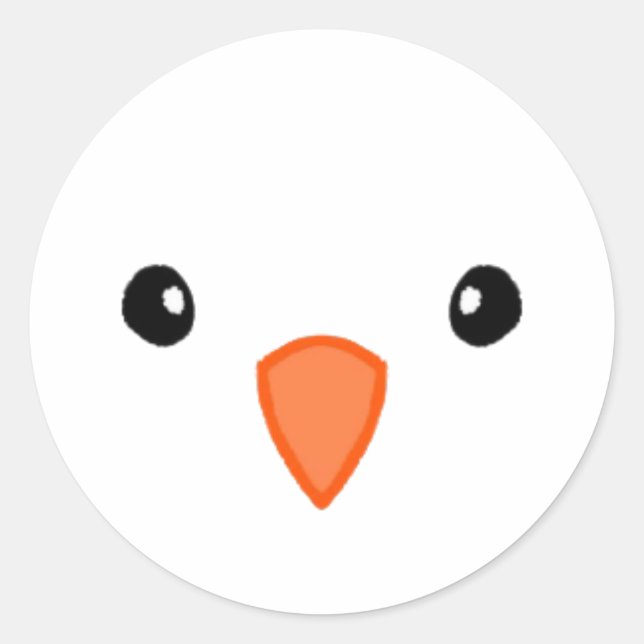 Bird Sticker Runt Klistermärke (Framsida)