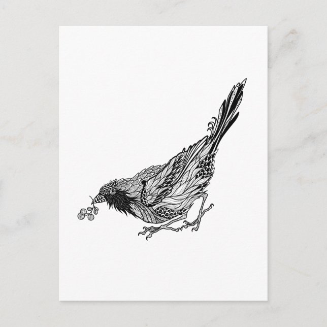 Bird Tattoo Vykort (Framsida)