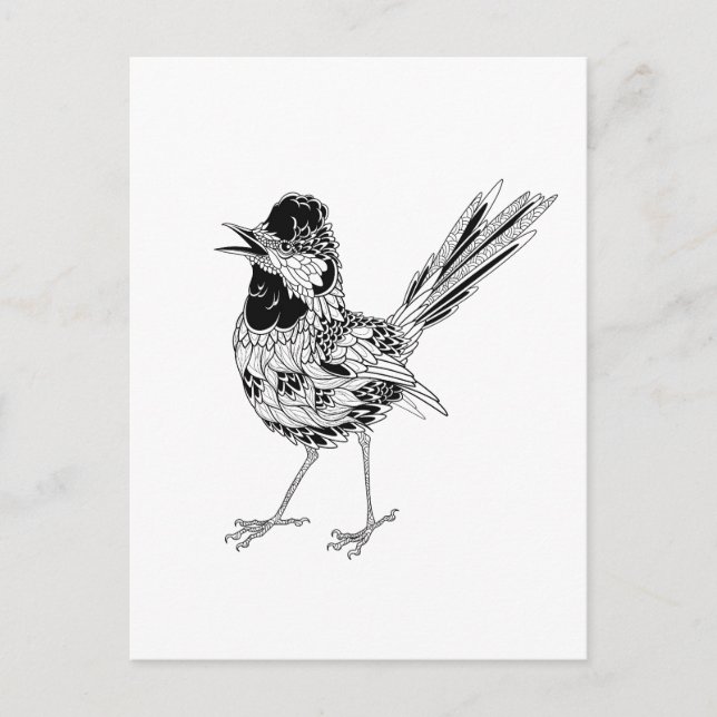 Bird Tattoo Vykort (Framsida)