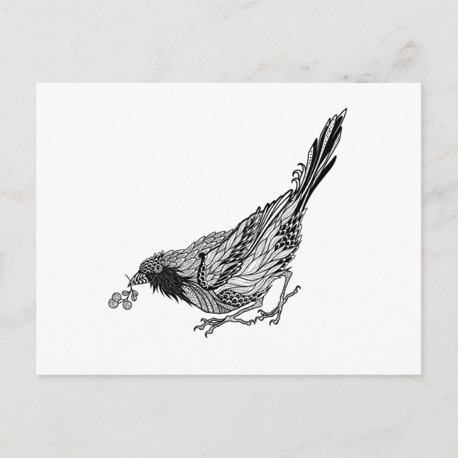 Bird Tattoo Vykort (Framsida)