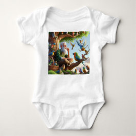 "Bird-Thated Baby Kostym för en Mysigt, Natur-Insp T Shirt