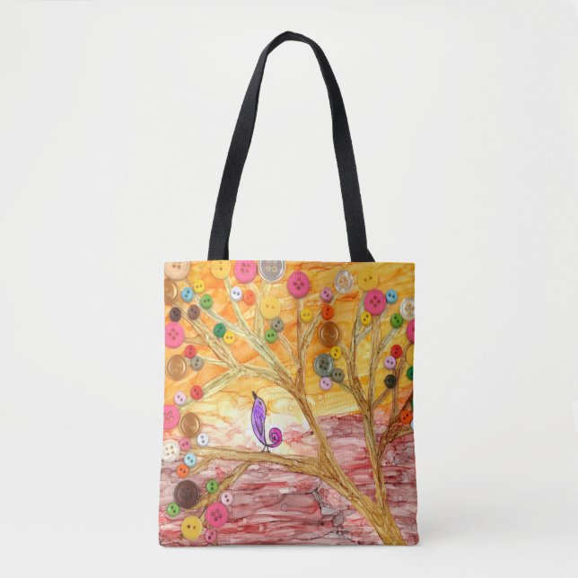 Bird Tote Bag Tygkasse (Framsida)