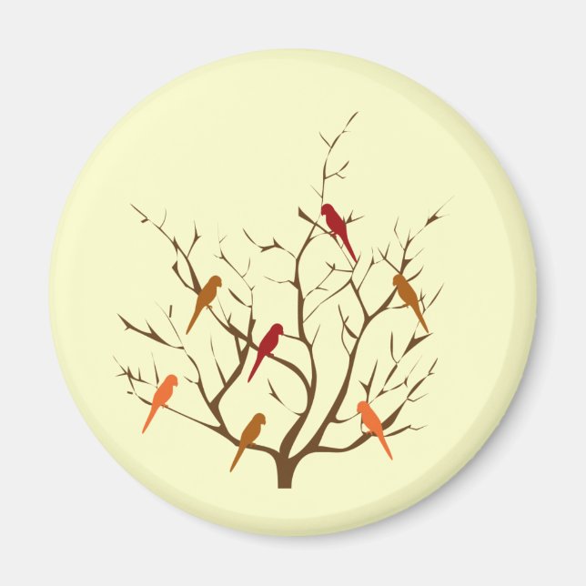 Bird Träd Magnet (Framsidan)