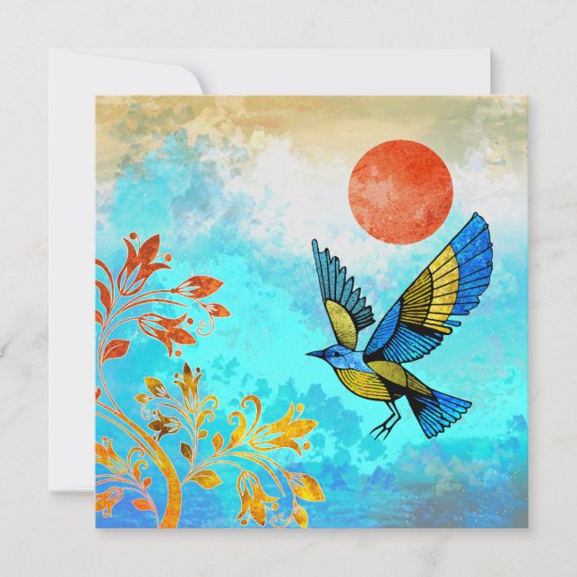 Bird Träd Sol (Framsida)