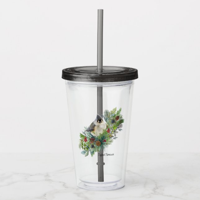 Bird Tumbler Tusted Titmus Take Away Mugg (Framsida)