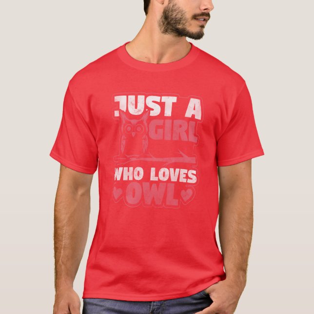 Bird Uggla Nocvändal Cute-flicka T Shirt (Framsida)
