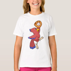 Bird vid Baseball med baskiska handskar T Shirt
