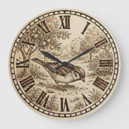 Bird Wall Clock Stor Klocka
