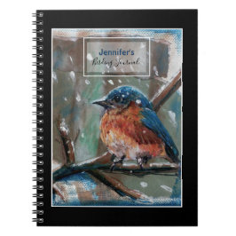 Bird Watcher Journal med Bluebird Art Anteckningsbok