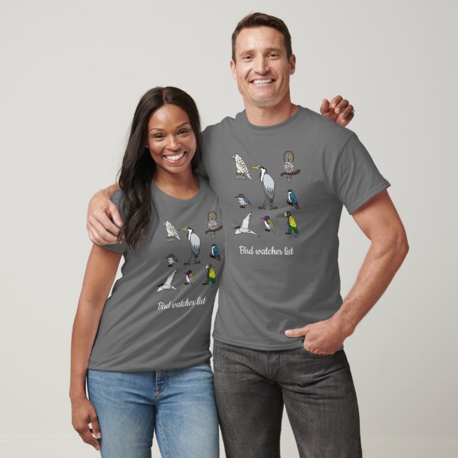 Bird watcher list t shirt (Unisex)