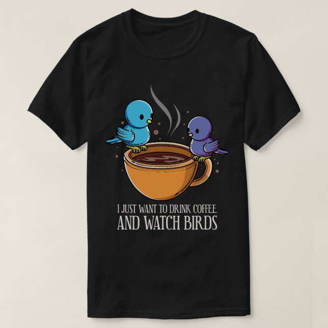 Bird Watcher Ornitholog Birding Fågelskådning T Shirt (Design framsida)