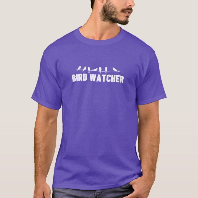 Bird Watcher Retro Funny Bird Watching Boy T Shirt (Framsida)