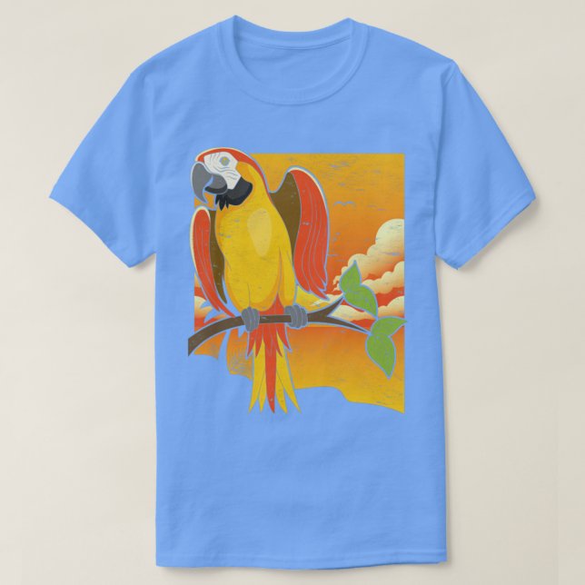 Bird Watcher Tropical Bird Macaw Parrot1 T Shirt (Design framsida)