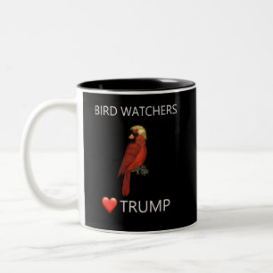 Bird Watchers Kärlek Trump Två-Tonad Mugg