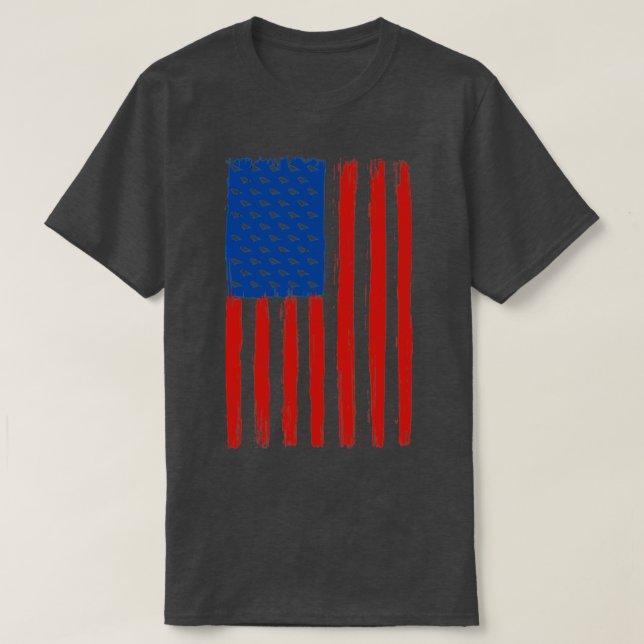 Bird Watching American Flagga Birds Birder T Shirt (Design framsida)
