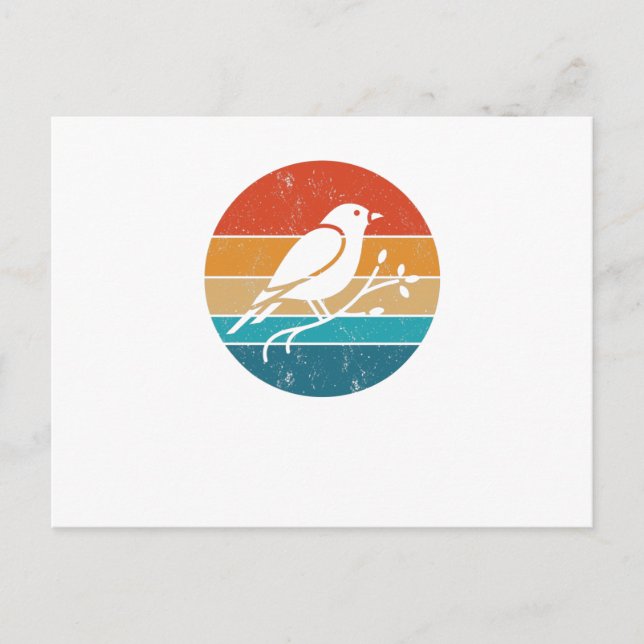 Bird Watching Birds Observer Bird Vykort (Framsida)