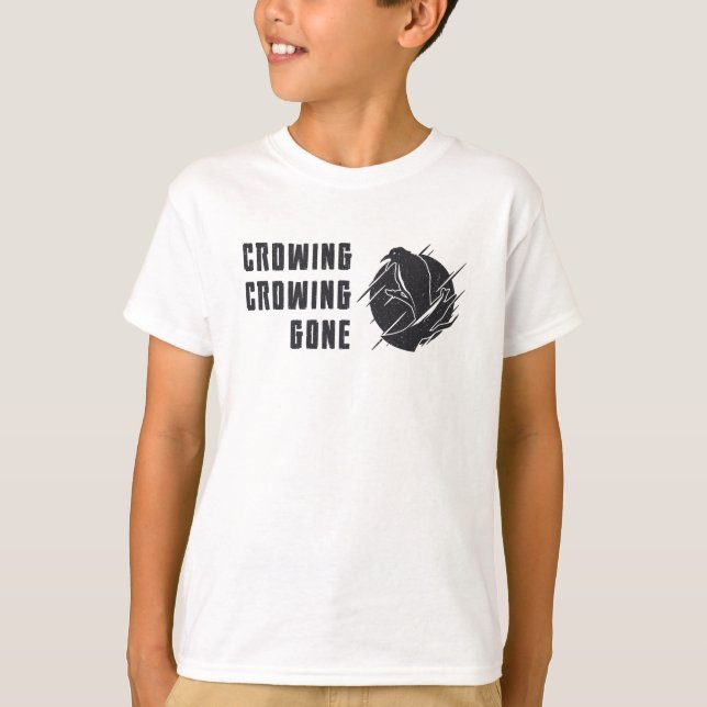 Bird Watching Crowing Borta Funny Bird Watcher T Shirt (Framsida)