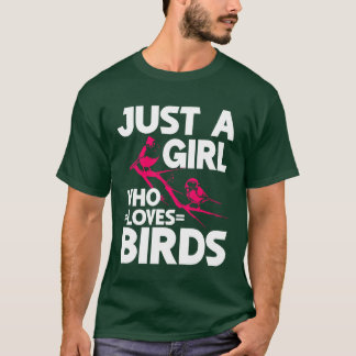 Bird Watching Cute Bird Älskare-flicka T Shirt