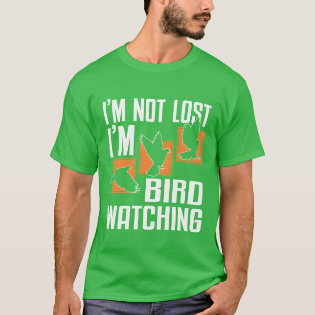 Bird Watching Cute Bird Älskare lustig retro T Shirt (Framsida)