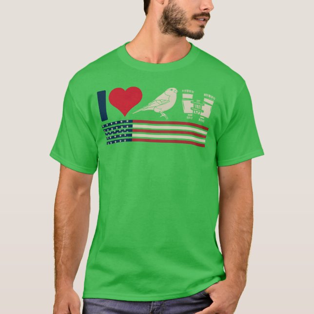 Bird Watching Ornithology kompis retro T Shirt (Framsida)