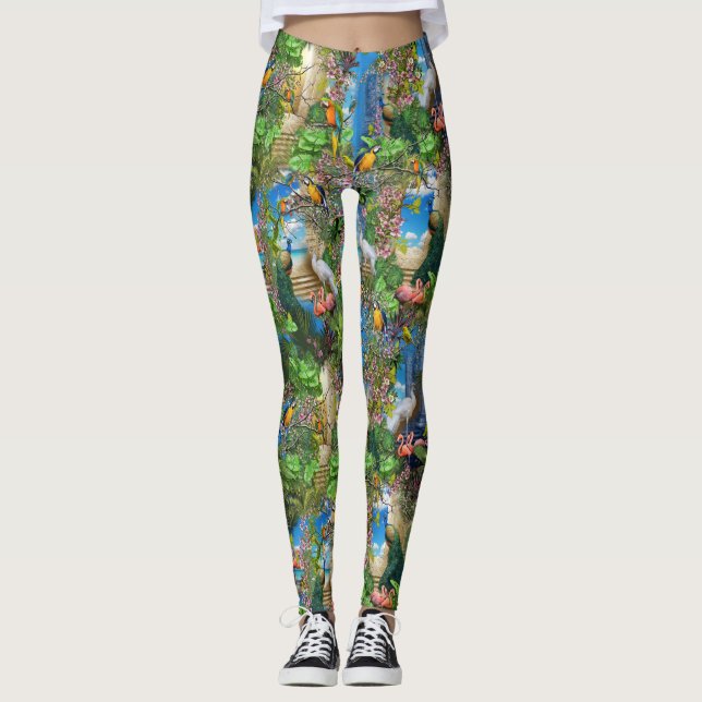 Bird Watching Paradise Leggings (Framsida)