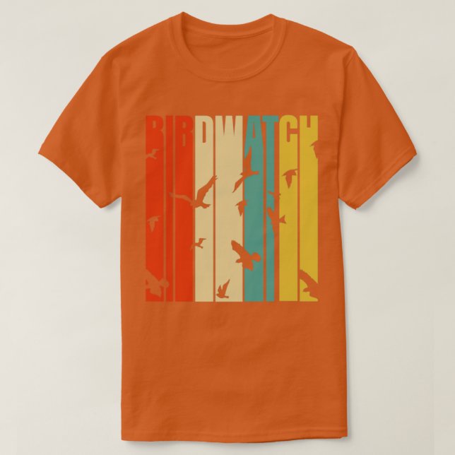 Bird Watching Retro Bird Watcher Ornitholog T Shirt (Design framsida)
