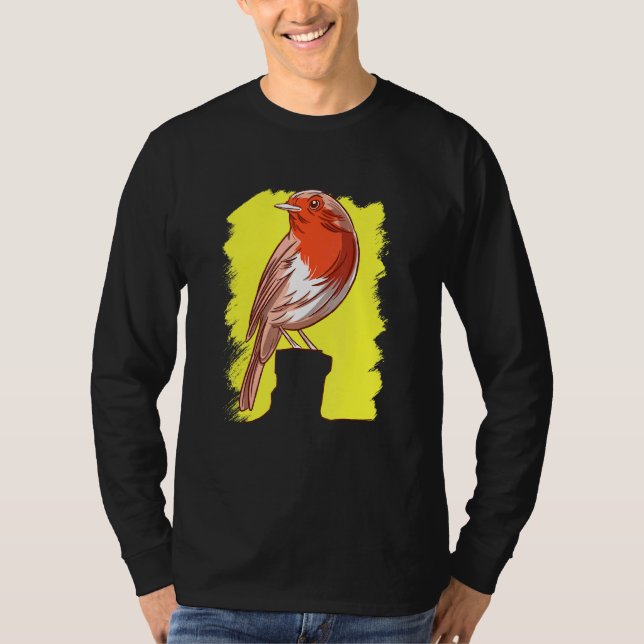 Bird Watching Robins Wildlife Ornithology T Shirt (Framsida)
