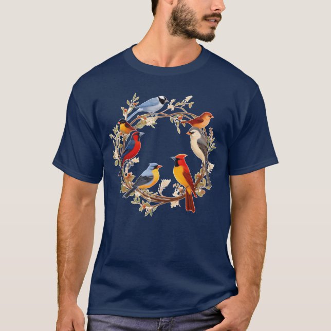 Bird Watchingennessee Flower WAN Bird f T Shirt (Framsida)
