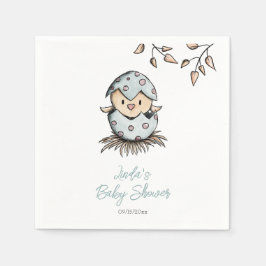 Bird Watercolor Gender Neutral Baby Shower Pappersservett