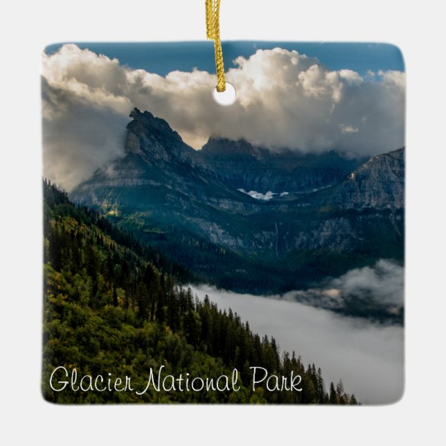 Bird Woman Falls Glacier nationalpark Julgransprydnad Keramik (Framsida)