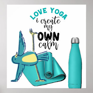 Bird Yoga-citat Poster