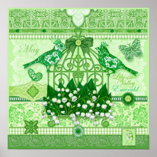 Birdcage Poster Flower och Gem May