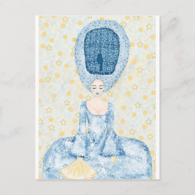 Birdcage Wig Vykort (Framsida)