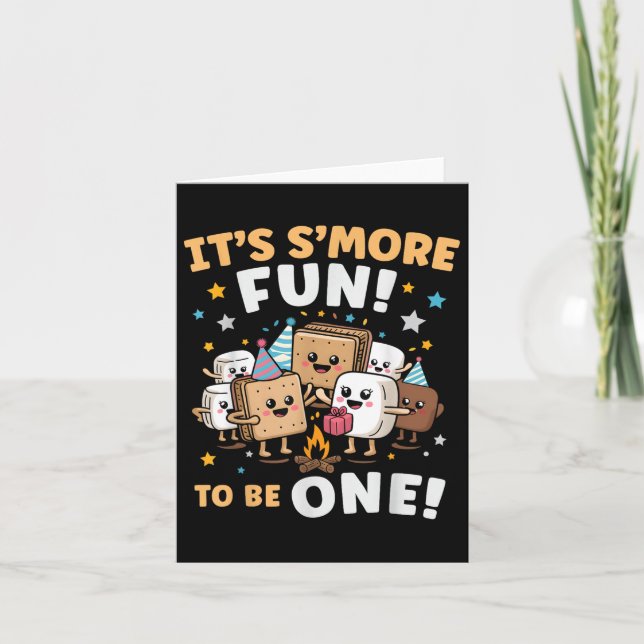 Birdday Campfire Marshmallow its Smore Roligt: Kort (Framsida)