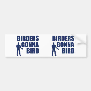 Birders som går till fågeln bildekal