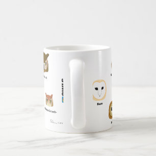 BirdFace ugglamugg (med etiketter) Kaffemugg
