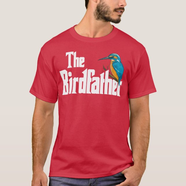 Birdfather Bird Watching Funny Meme-gåva T Shirt (Framsida)