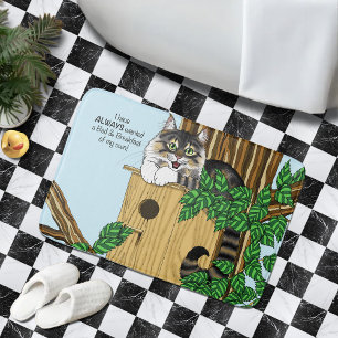 Birdhouse Bed Breakfast Cat Badrumsmatta
