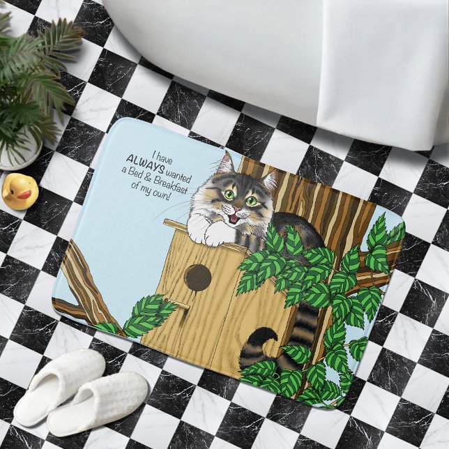 Birdhouse Bed Breakfast Cat Badrumsmatta (Skapare uppladdad)